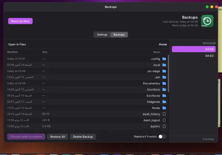 Backup app
