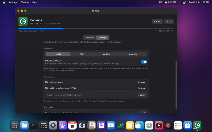 Backup in progress
