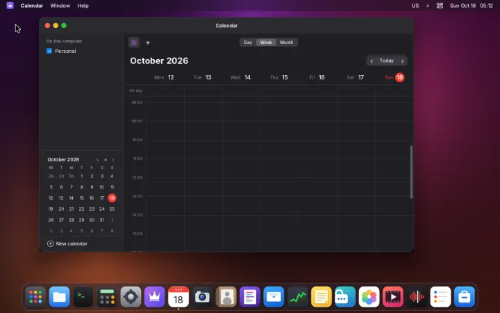 Calendar app