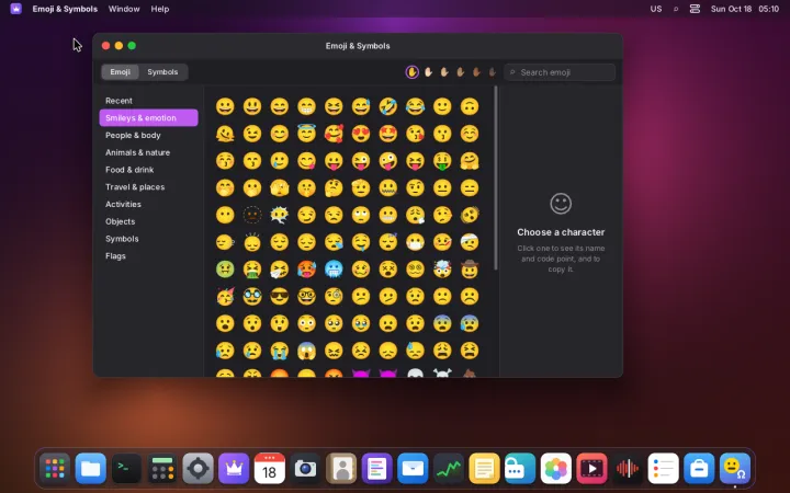 Characters app