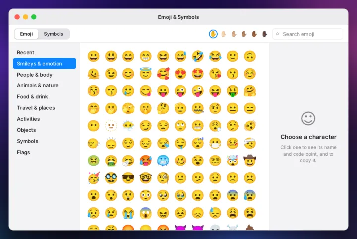 Characters app