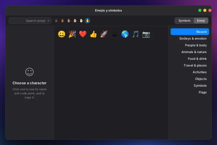 Characters app