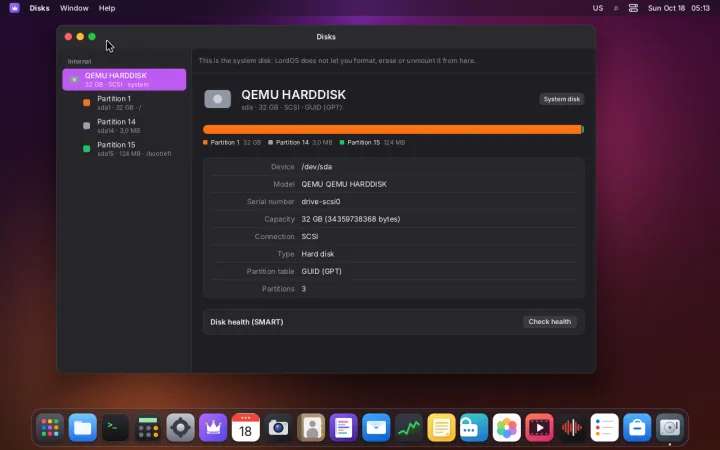 Disks app