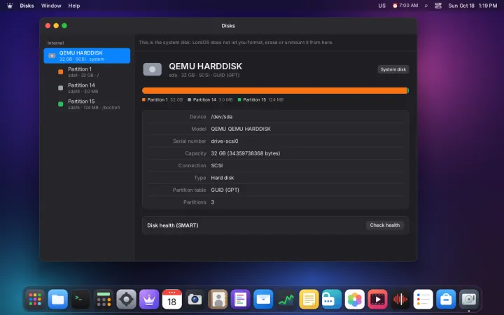 Disks app