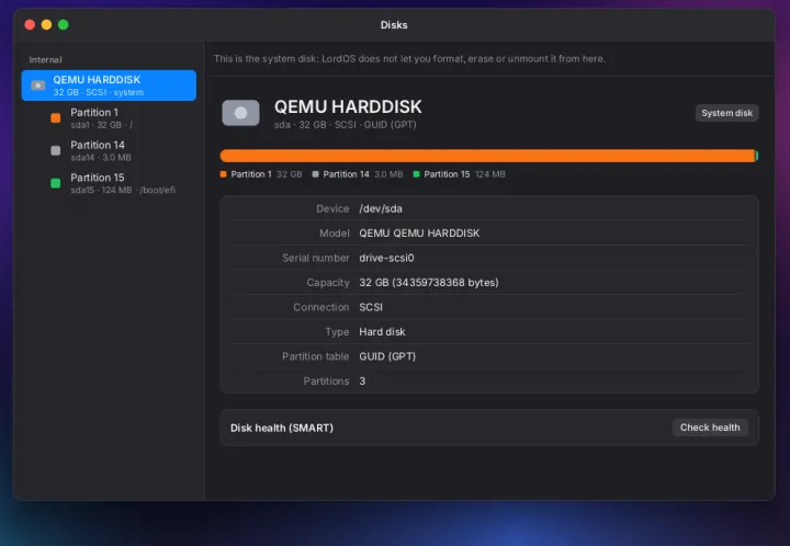 Disks app