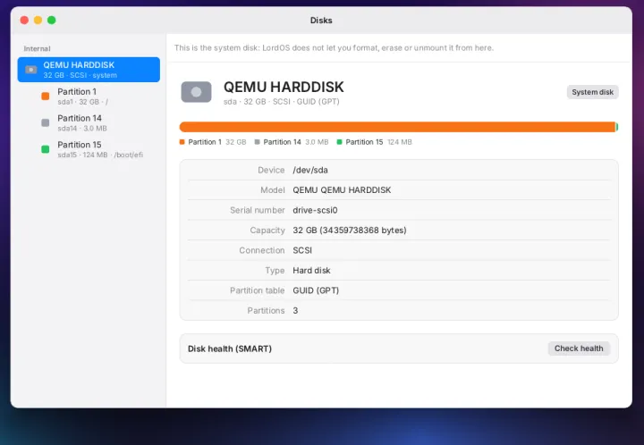 Disks app