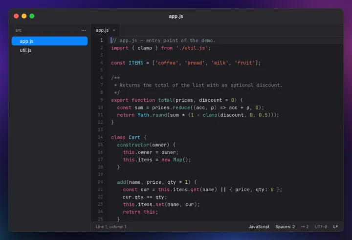 Code editor