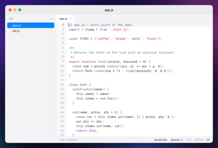 Code editor