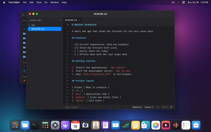 Opening a file in the editor