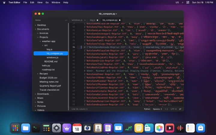 Python syntax highlighting