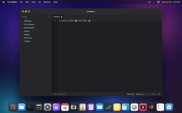 Emoji typed in the editor