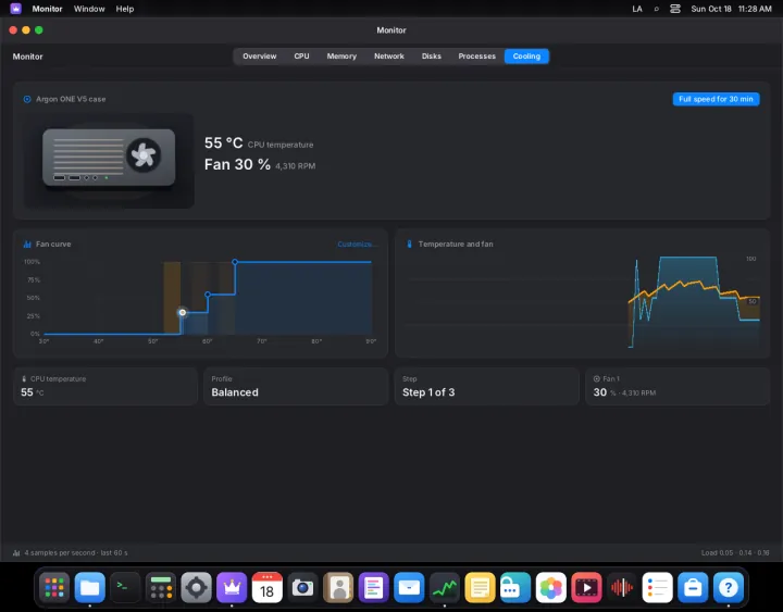 Cooling tab in Monitor