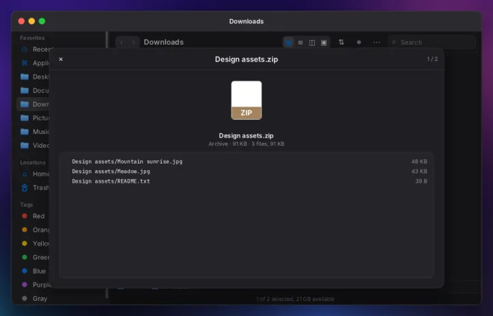 Archive in Files