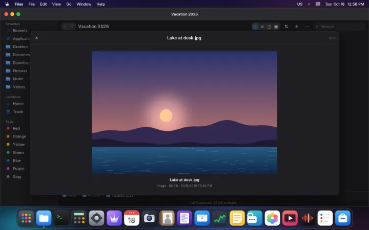 Quick file preview