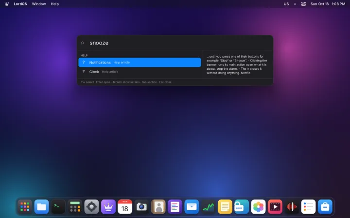 Help results in search