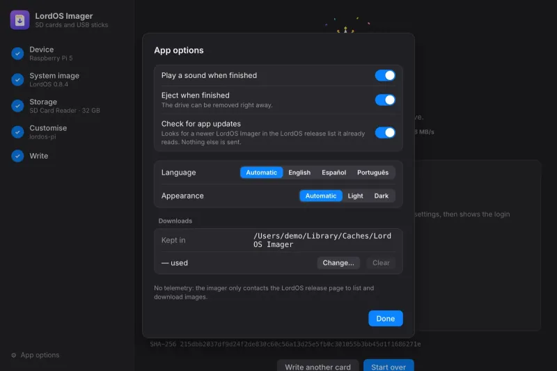 App options