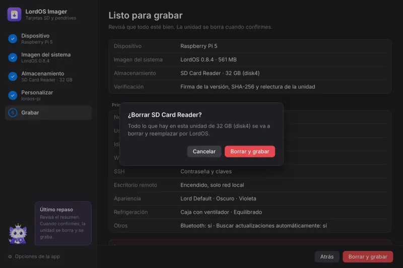 La última confirmación