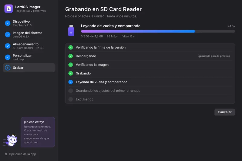Leyendo la tarjeta y comparando