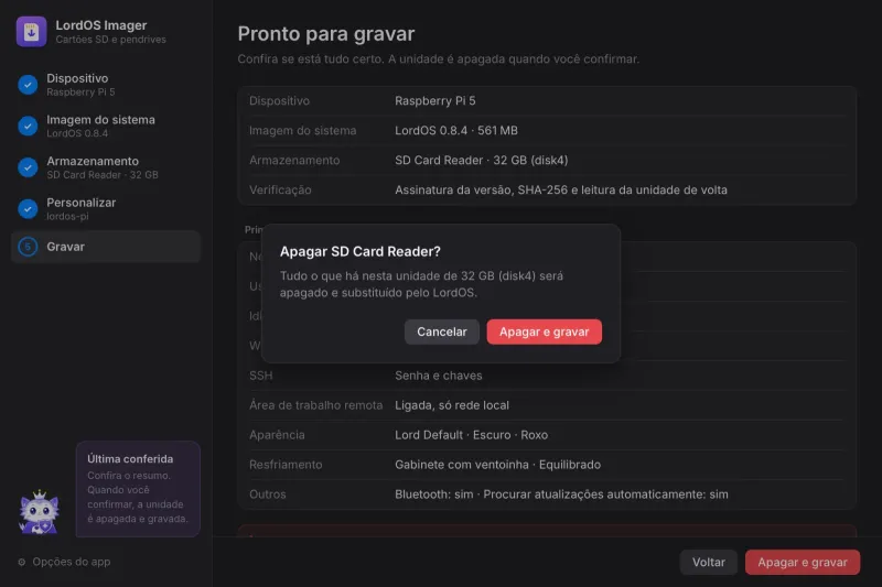 A última confirmação