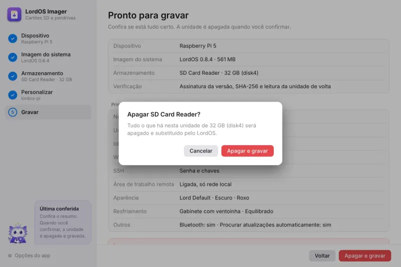 A última confirmação
