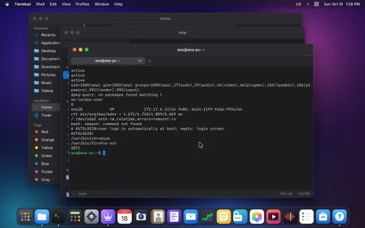Installed system checks in Terminal