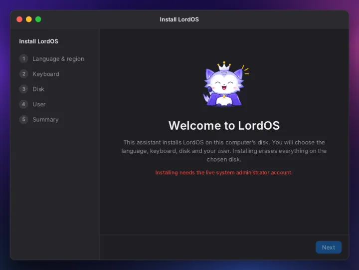 LordOS installer