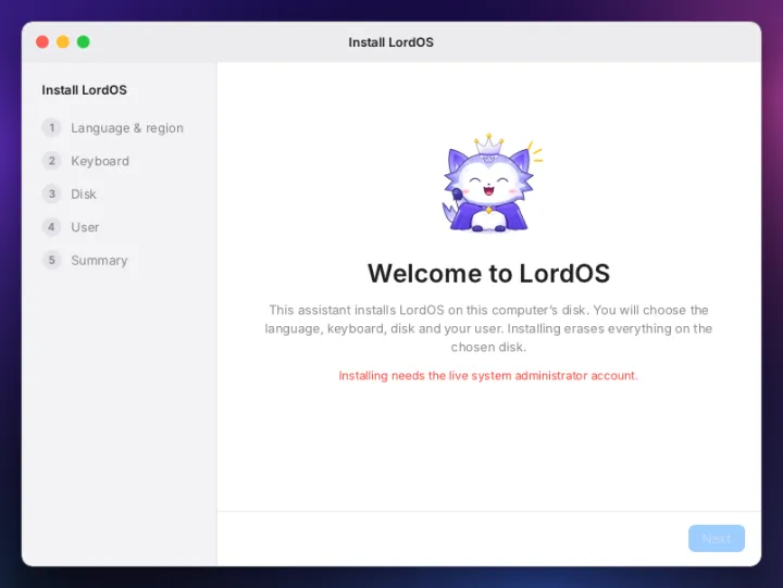 LordOS installer