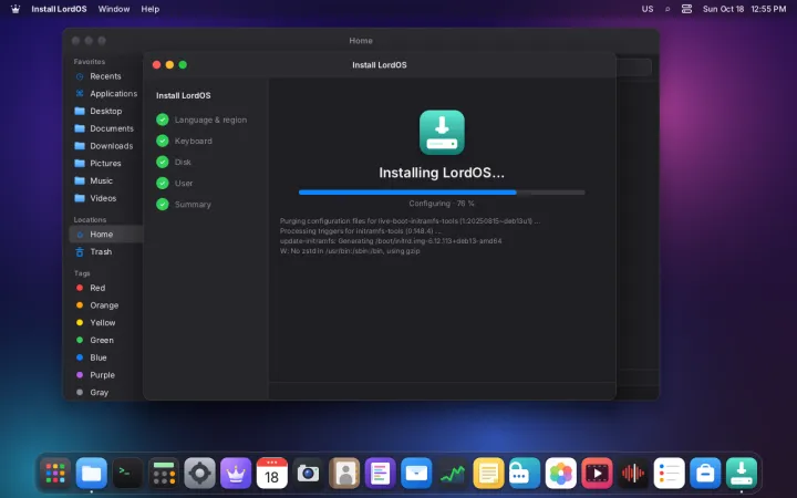 Installer progress