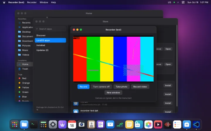 Camera in an isolated app