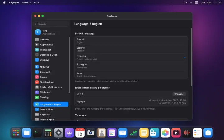 Interface in French