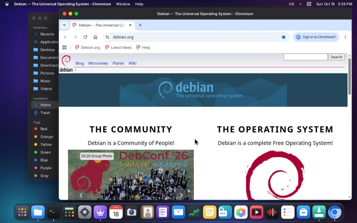 Chromium on the live ISO