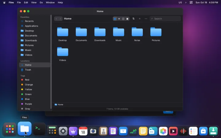 Files on the live ISO