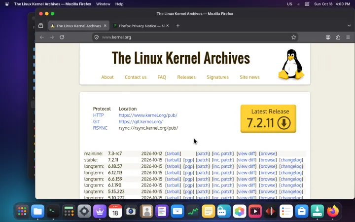 Firefox on the live ISO