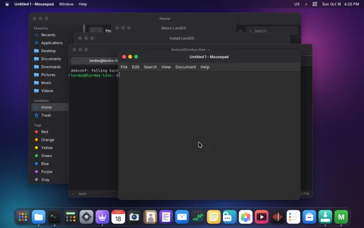 GTK app on the live ISO