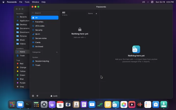 Passwords open on the live ISO