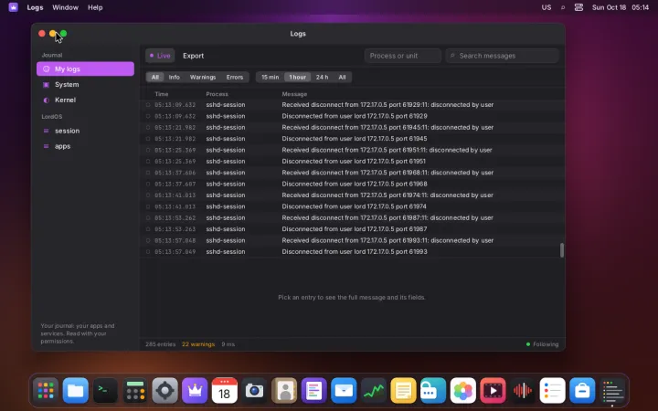 Logs app