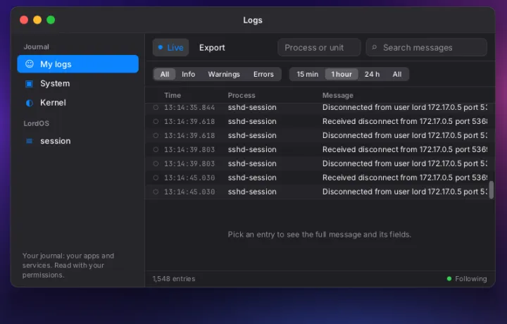 Logs app