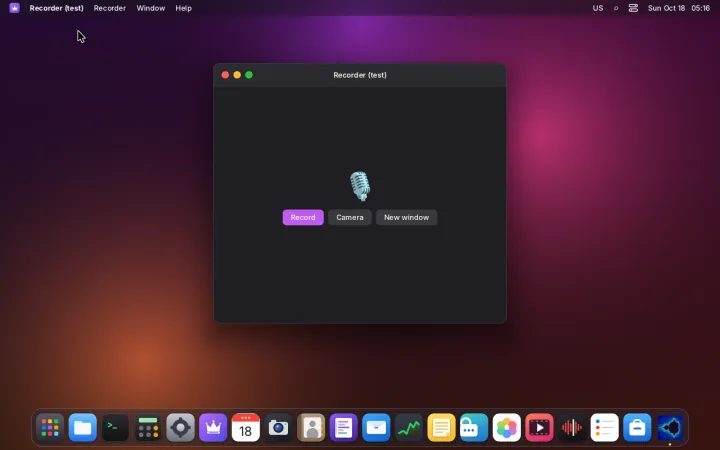 Test app asking for the microphone