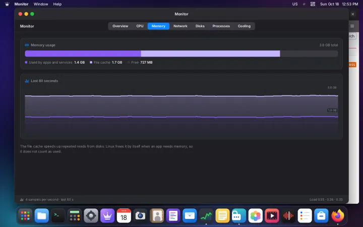 Memory usage in Monitor