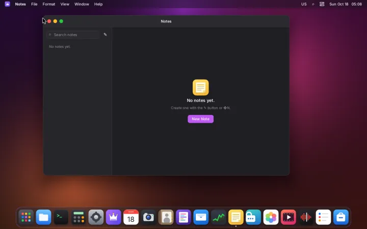 Notes app