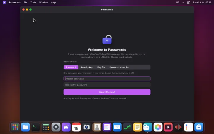 Passwords app