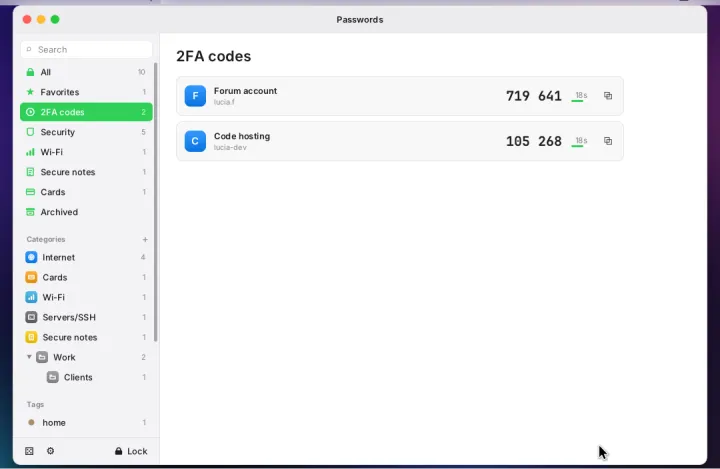 Two-factor codes