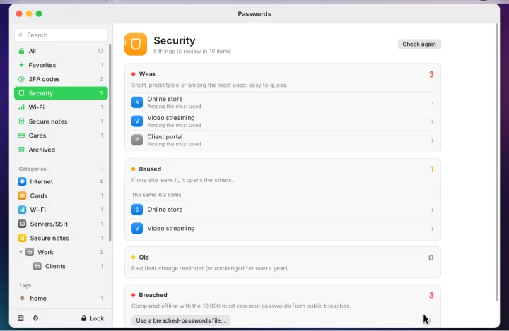 Password security report