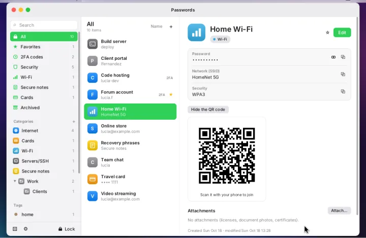 Wi-Fi network entry