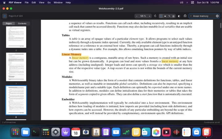 Searching a PDF