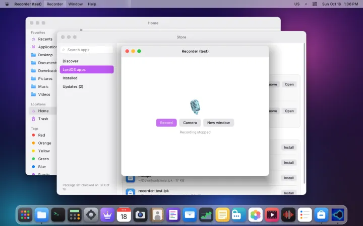 Isolated app running live