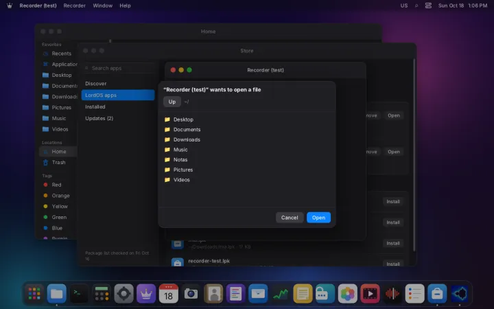 System-drawn file picker