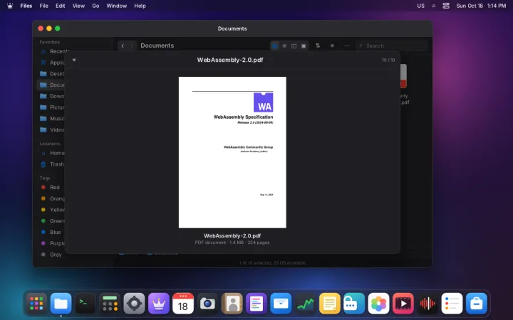 Quick preview of a PDF