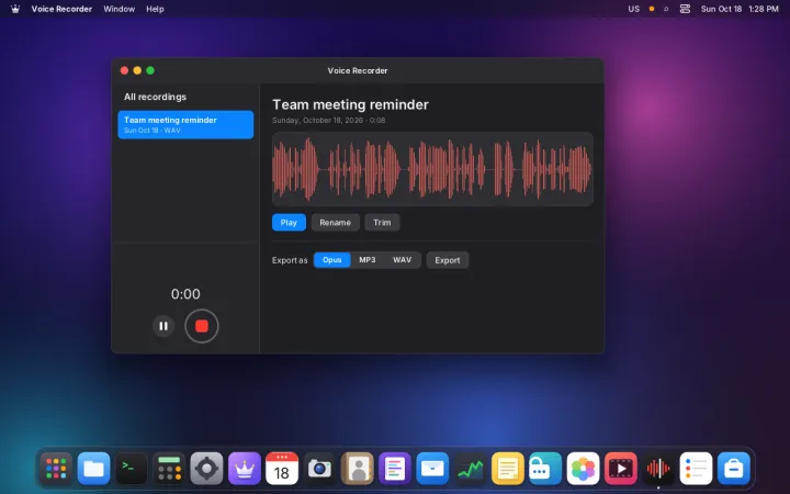 Recording audio