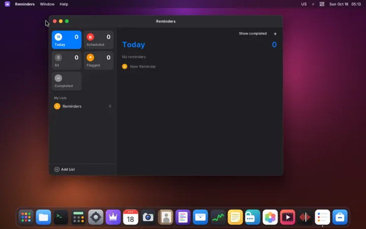 Reminders app